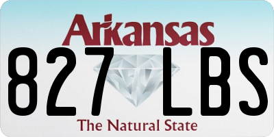 AR license plate 827LBS