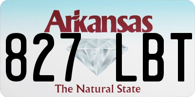 AR license plate 827LBT