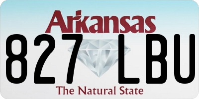 AR license plate 827LBU
