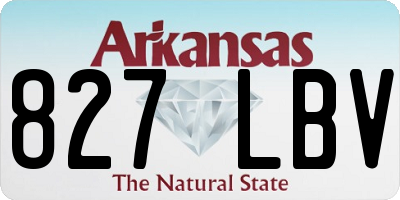 AR license plate 827LBV