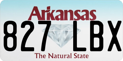 AR license plate 827LBX