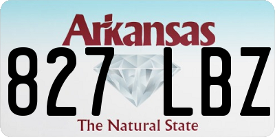 AR license plate 827LBZ