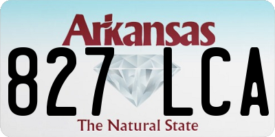 AR license plate 827LCA