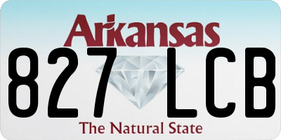AR license plate 827LCB