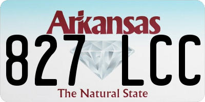AR license plate 827LCC
