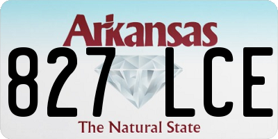 AR license plate 827LCE