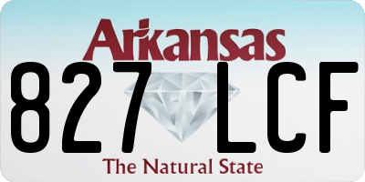 AR license plate 827LCF