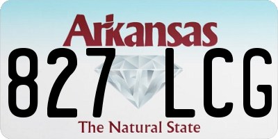 AR license plate 827LCG