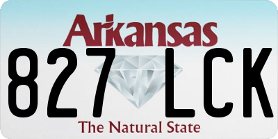 AR license plate 827LCK