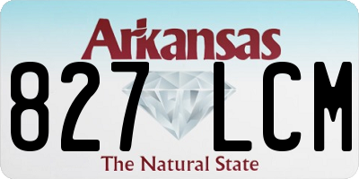 AR license plate 827LCM
