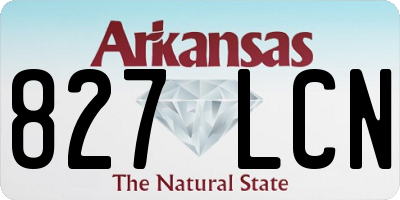 AR license plate 827LCN