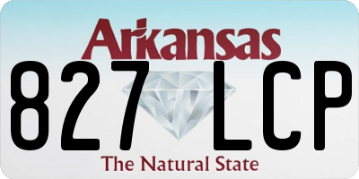 AR license plate 827LCP