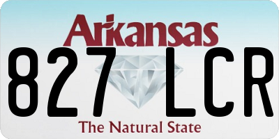 AR license plate 827LCR