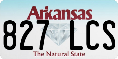 AR license plate 827LCS