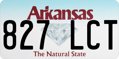 AR license plate 827LCT