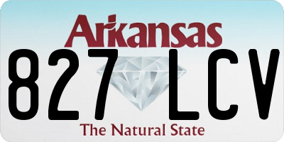 AR license plate 827LCV