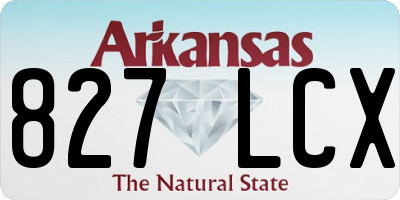 AR license plate 827LCX