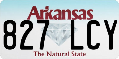 AR license plate 827LCY