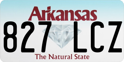 AR license plate 827LCZ