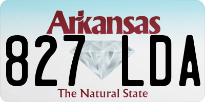 AR license plate 827LDA