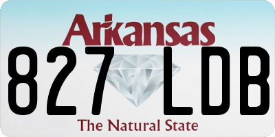 AR license plate 827LDB
