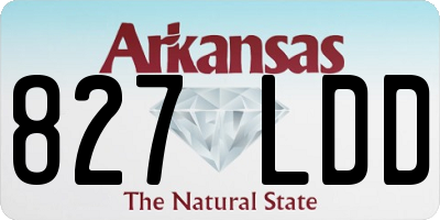 AR license plate 827LDD