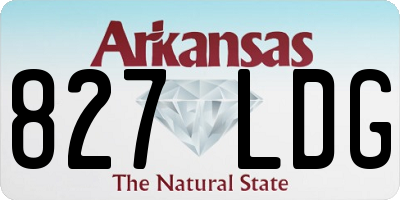 AR license plate 827LDG