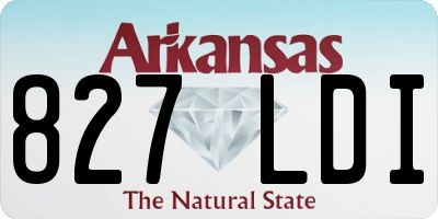 AR license plate 827LDI