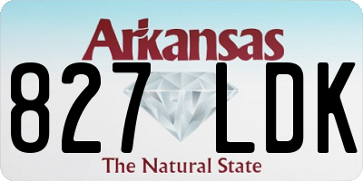 AR license plate 827LDK