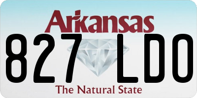 AR license plate 827LDO