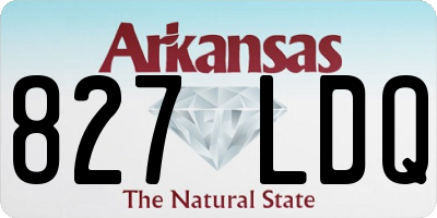 AR license plate 827LDQ