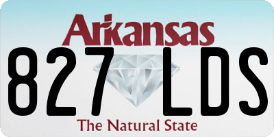 AR license plate 827LDS