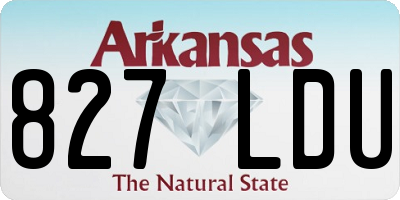 AR license plate 827LDU