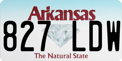 AR license plate 827LDW