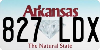 AR license plate 827LDX