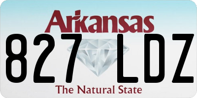 AR license plate 827LDZ