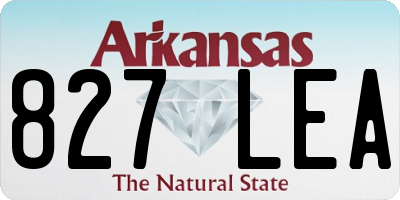 AR license plate 827LEA