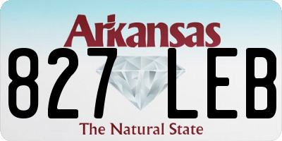 AR license plate 827LEB
