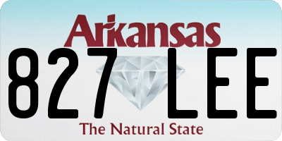 AR license plate 827LEE