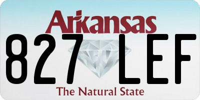 AR license plate 827LEF