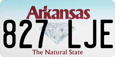 AR license plate 827LJE