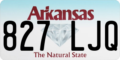 AR license plate 827LJQ