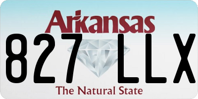 AR license plate 827LLX