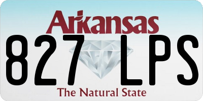 AR license plate 827LPS
