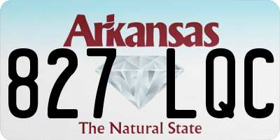 AR license plate 827LQC
