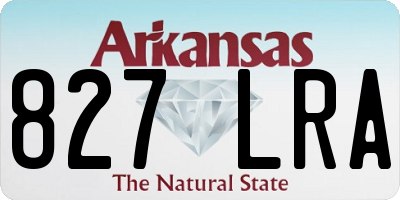 AR license plate 827LRA