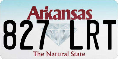 AR license plate 827LRT