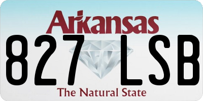 AR license plate 827LSB