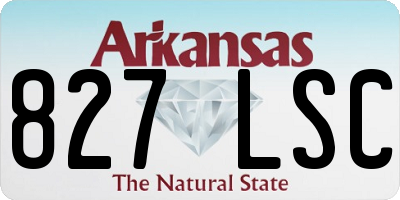 AR license plate 827LSC