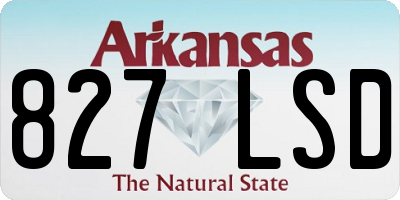 AR license plate 827LSD
